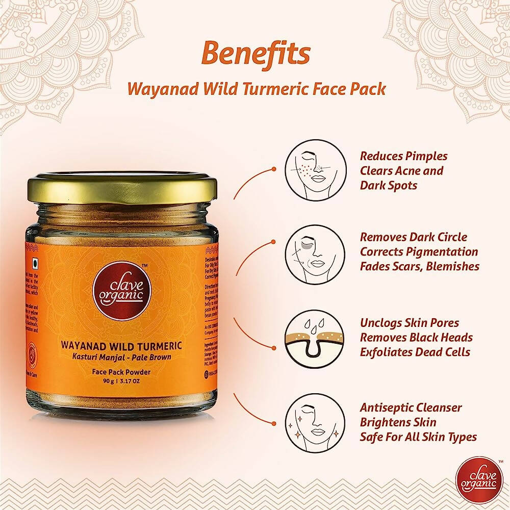 Clave Organic Wayanad Wild Turmeric Powder for Face Pack | Grocsy