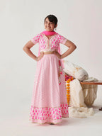 Joban Fashion Girl's Pink Color Lehenga Choli | Grocsy