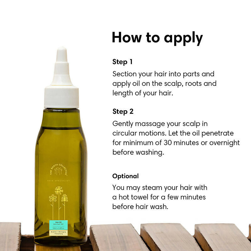 The Earth Collective Anti Hair Fall Hair Oil With Rosemary | Grocsy