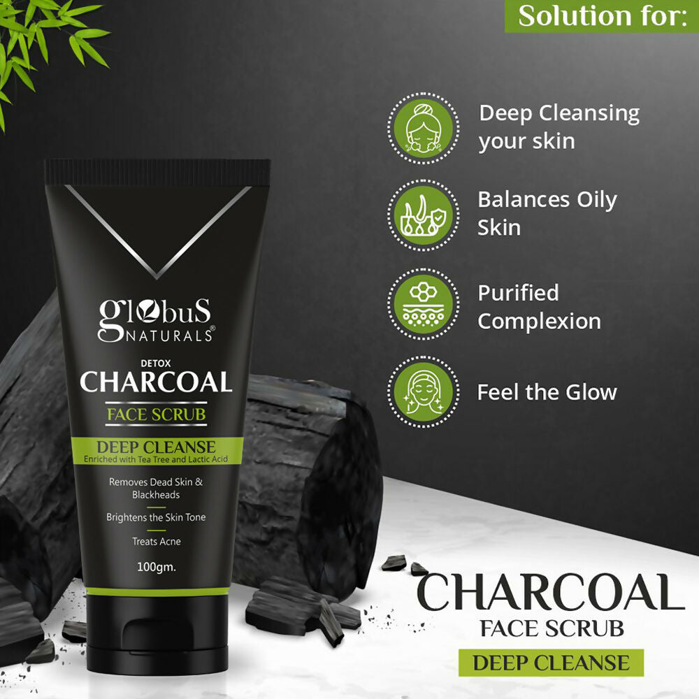 Globus Naturals Charcoal Scrub | Grocsy