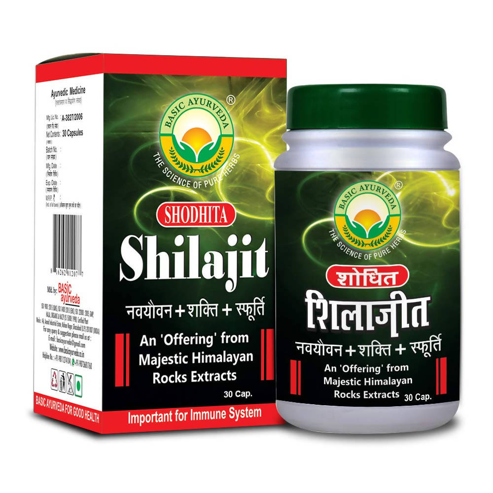 Basic Ayurveda Shodhita Sj Capsules | Grocsy