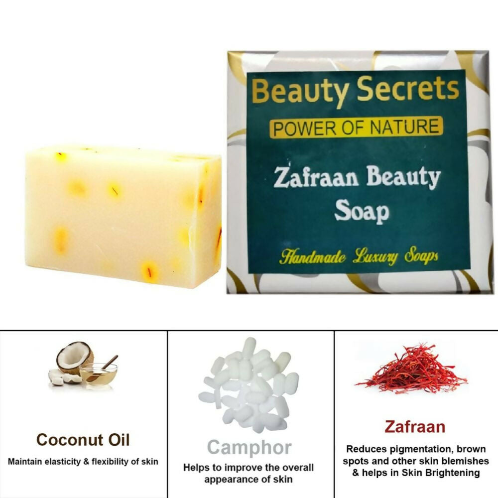 Beauty Secrets Cold Pressed Handmade Zafraan Crystal Glow Skin Whitening Soap | Grocsy