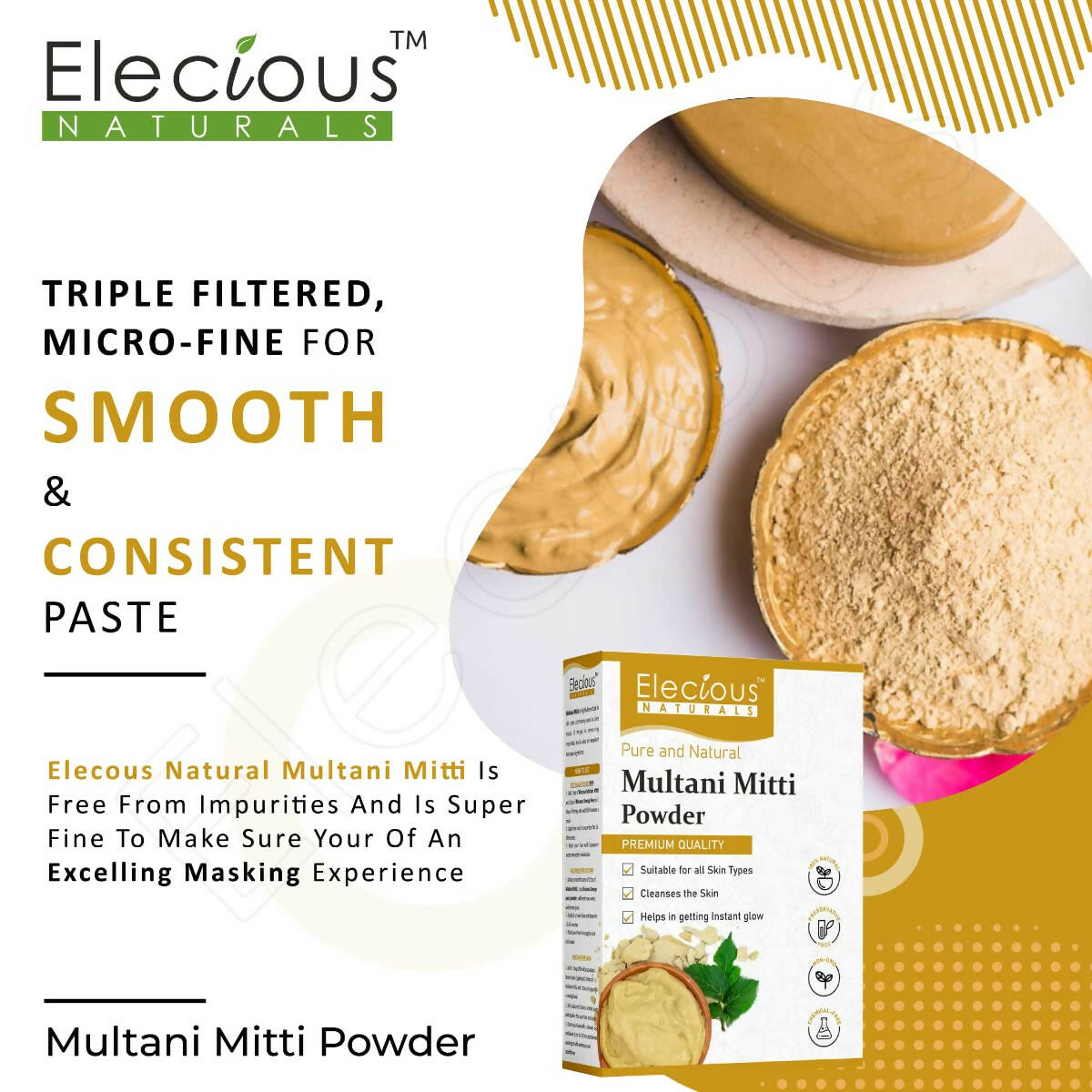 Elecious Naturals Multani Mitti Powder | Grocsy
