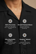 Eclipse — Black Cotton Shirt by Hilo Design | Grocsy