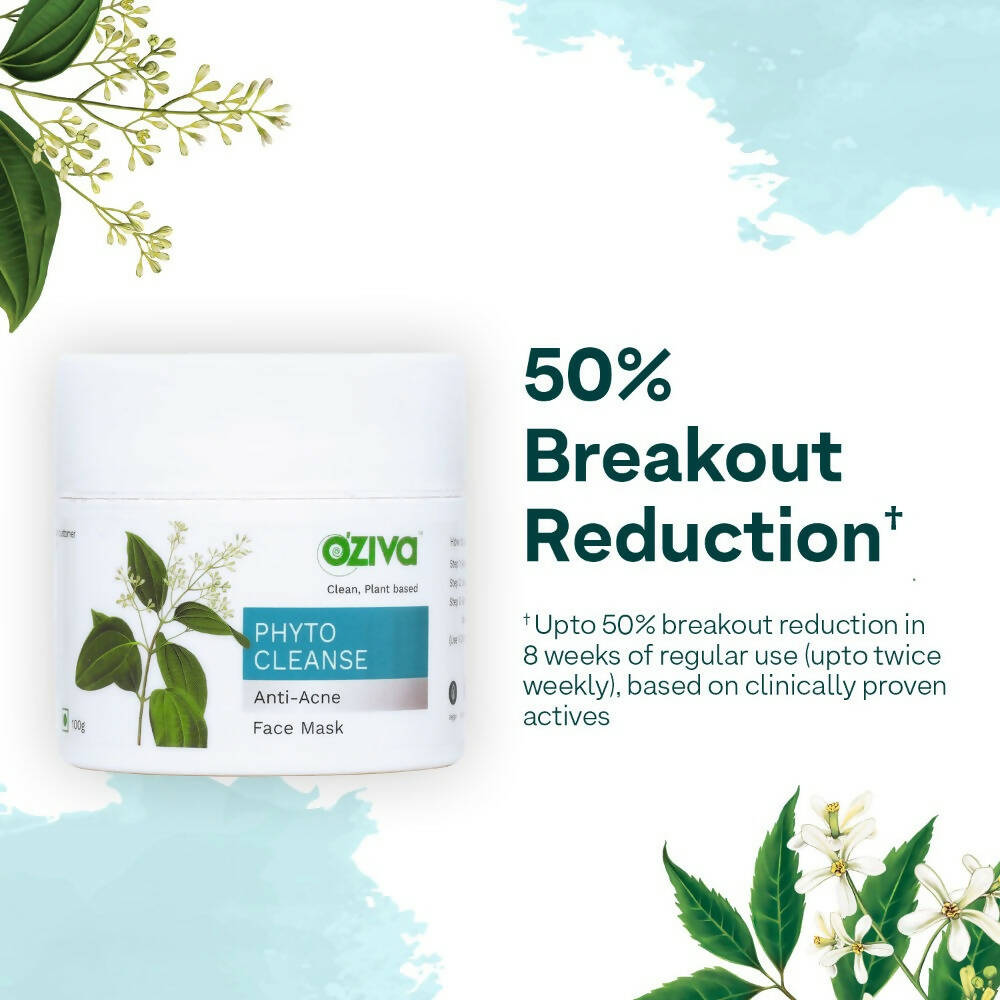 OZiva Phyto Cleanse Anti-Acne Face Mask | Grocsy