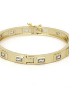 American Diamond Golden Bracelet- Ruby Raang | Grocsy