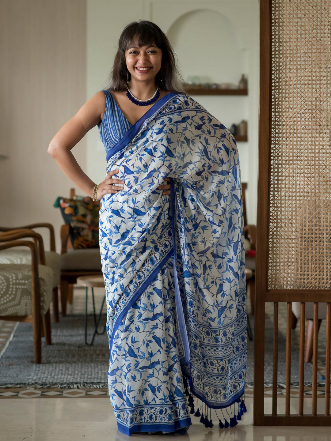 Suta Multi Color Abstract Pure Cotton Saree | Grocsy