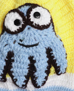 Chutput Kids Woollen Hand Knitted Octopus Detail Cap - Yellow | Grocsy