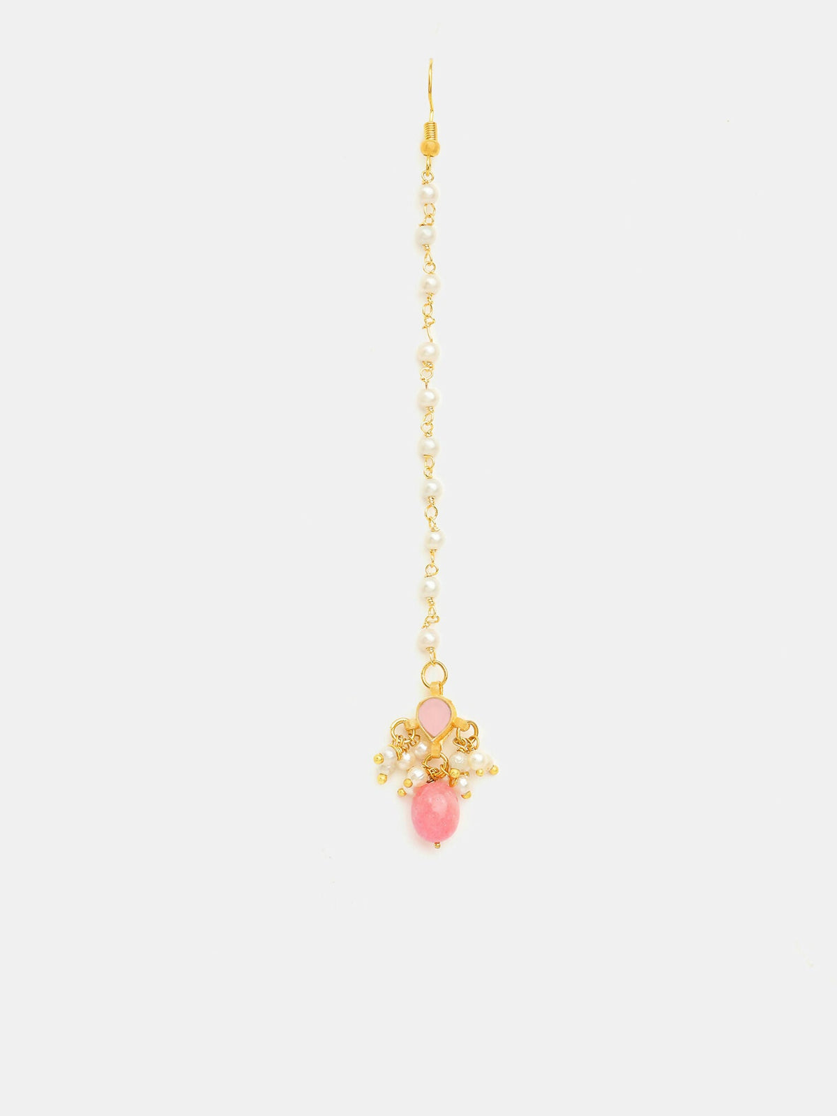 Ruby Raang Mannat Maang Tikka With Pair Of Earrings | Grocsy