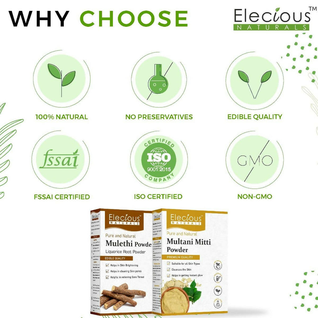 Elecious Naturals Mulethi and Multani Powder | Grocsy