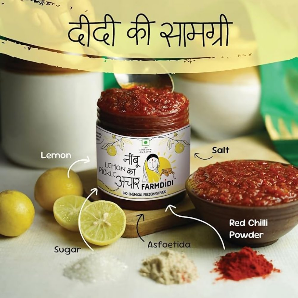 FarmDidi Crushed Lemon Pickle - Lemon | Grocsy