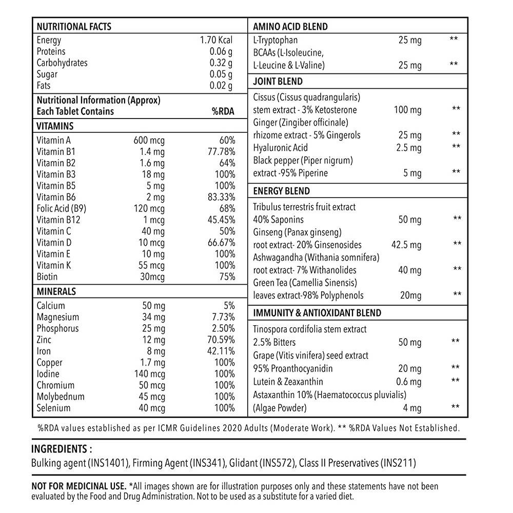 Zingavita Multivitamin Sports Tablets | Grocsy