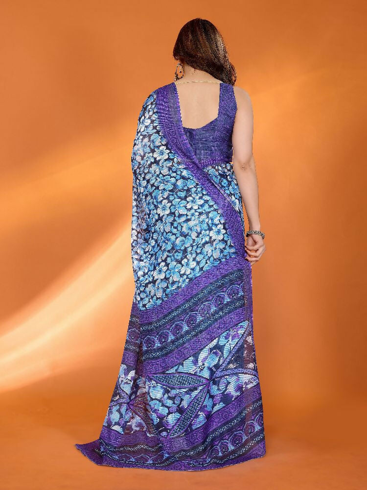 PR Fashion Jamun Kota Doria Printed Saree | Grocsy