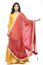 A R Silk Women's Silk Gota Work Red Fancy Dupatta | Grocsy