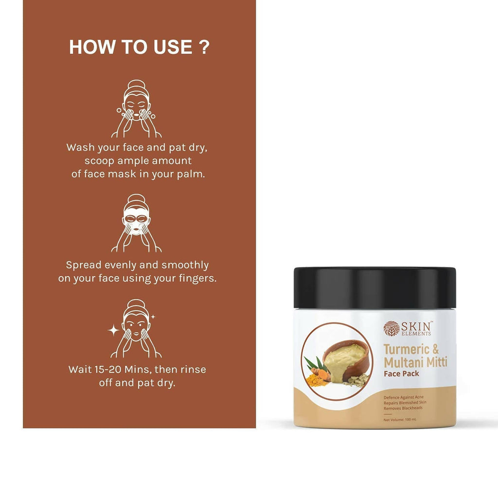 Skin Elements Turmeric and Multani Mitti Face Pack | Grocsy