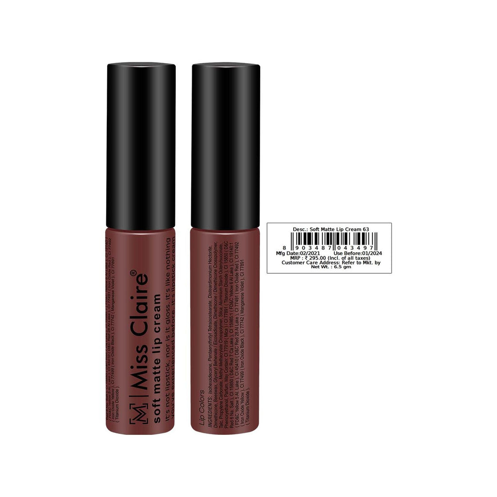 Miss Claire Soft Matte Lip Cream - 63 | Grocsy