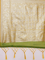 Saree Mall Mustard Ethnic Motifs Zari Organza Banarasi Saree | Grocsy