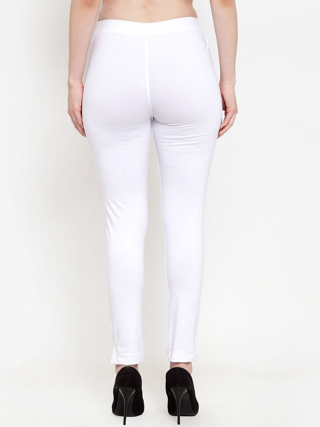 TAG 7 Women Pack Of 2 Solid Ankle-Length Straight-Fit Leggings | Grocsy