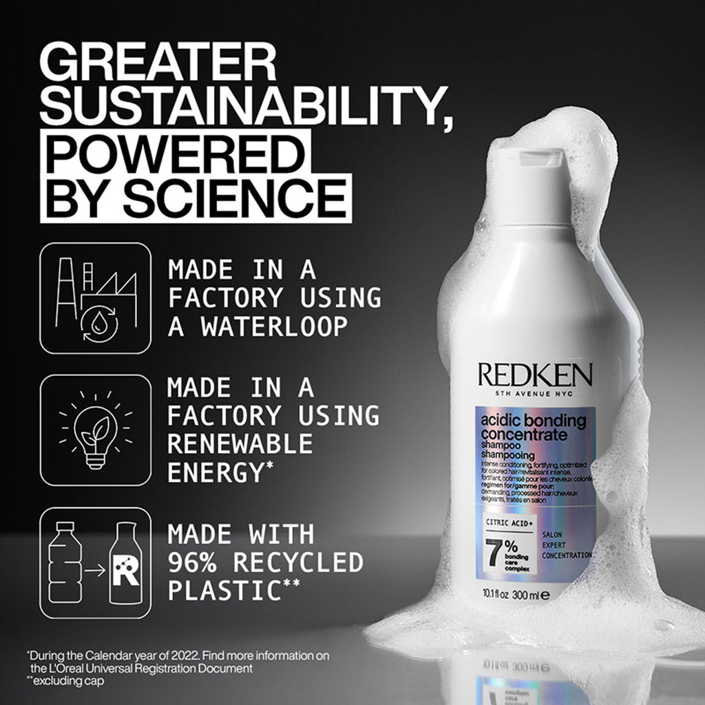 Redken Acidic Bonding Concentrate Sulphate Free Shampoo - Bond Repair For Damaged Hair | Grocsy