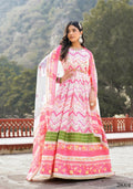 Wedding Designer Multi Soft Dola Silk Anarkali suit with Dupatta - Sanj | Grocsy