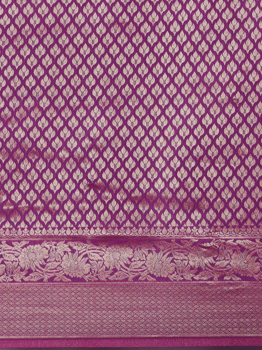 Saree Mall Purple Ethnic Motifs Zari Silk Blend Banarasi Saree | Grocsy
