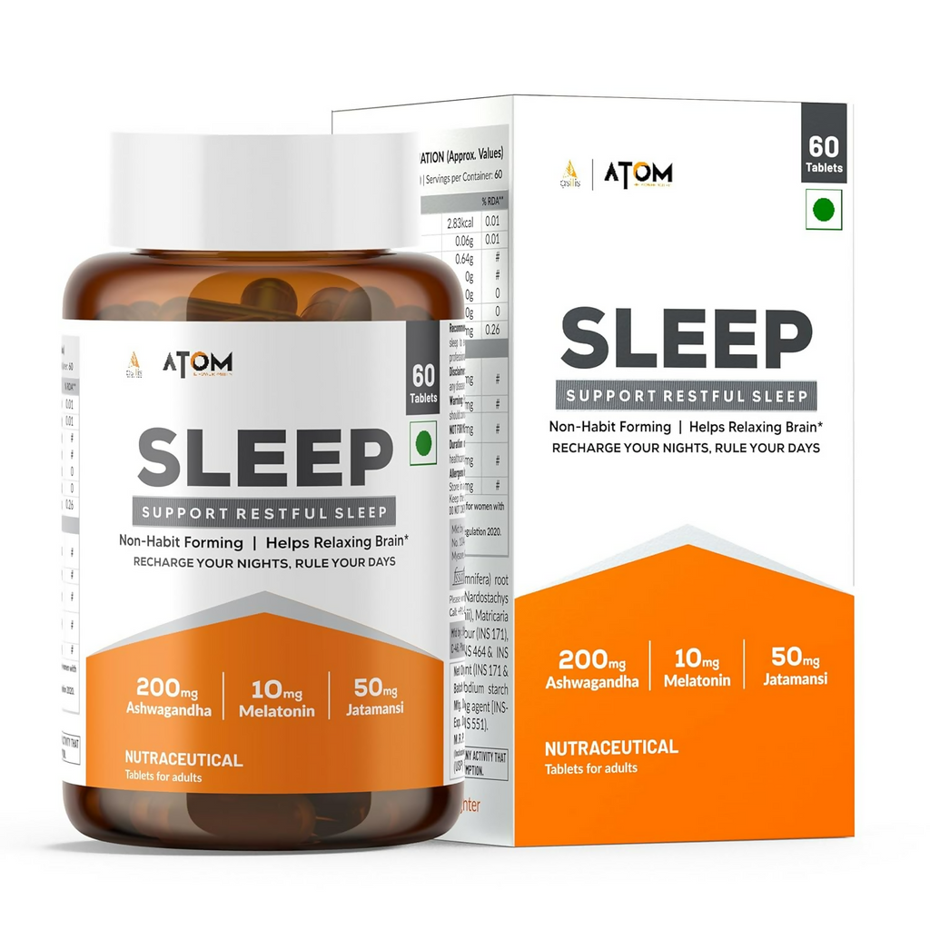As-It-Is Atom Sleep Non-Addictive Sleep-Aid Veg Tablets | Grocsy