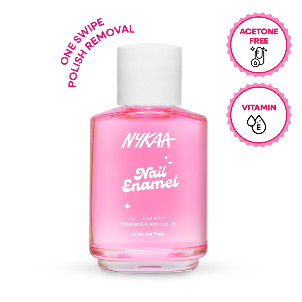 Nykaa Skin Nail Polish Remover with Vitamin E, Jojoba & Almond Oil For Nourishment & Gentle Cleansing | Grocsy