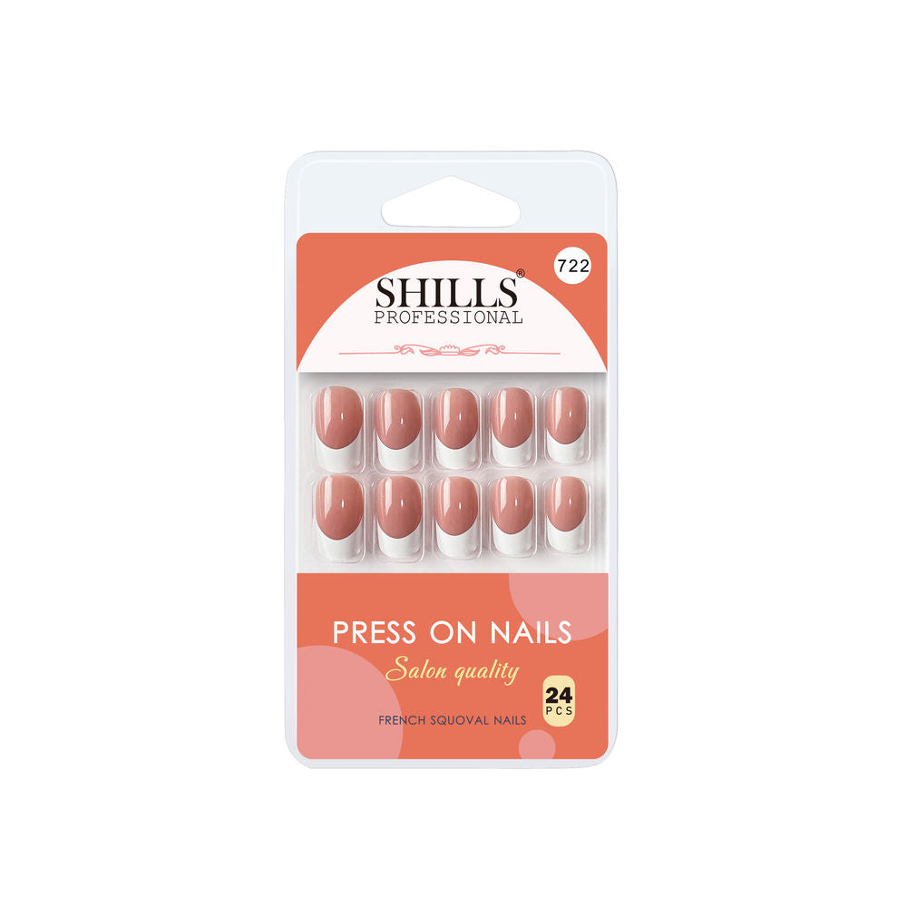 Shills Professional Reusable Press On Nails French Square - SPN722 | Grocsy
