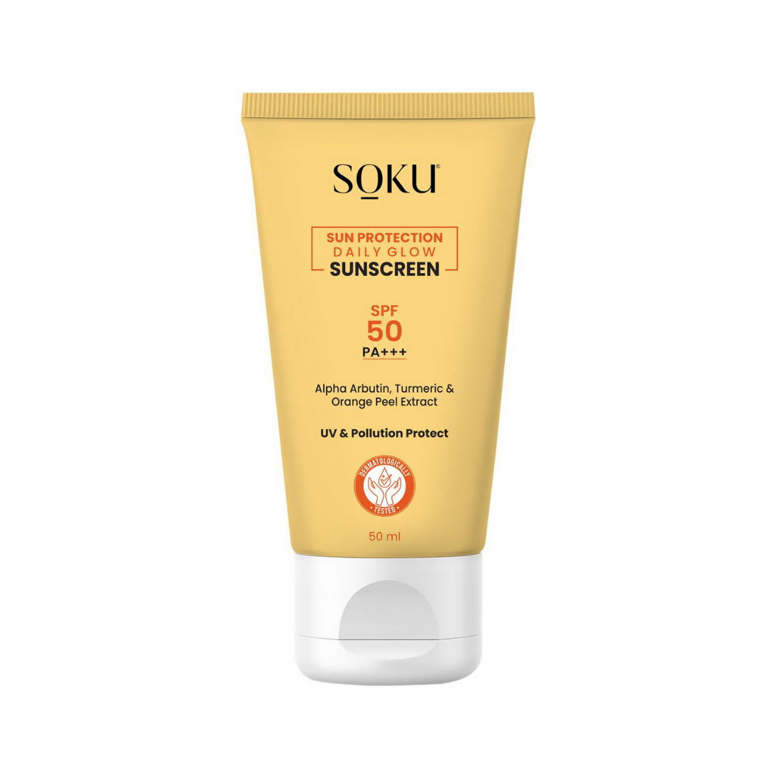 SOKU Sun Protection Daily Glow Sunscreen SPF 50 | Grocsy
