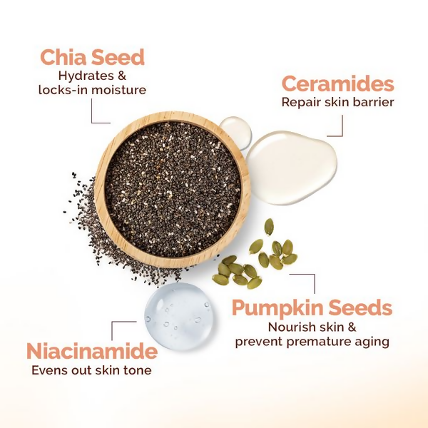 Mamaearth Chia Hydra-Calm Face Pack with Chia Seed & Ceramides | Grocsy