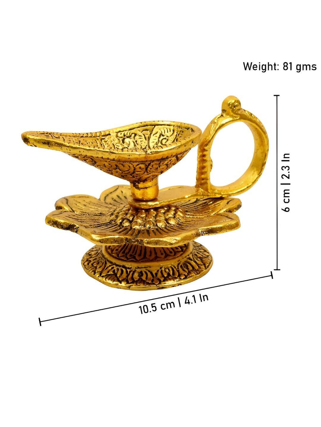 Spillbox Gold-Toned Brass Aishwarya Diya Pooja Essential | Grocsy