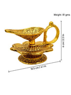 Spillbox Gold-Toned Brass Aishwarya Diya Pooja Essential | Grocsy