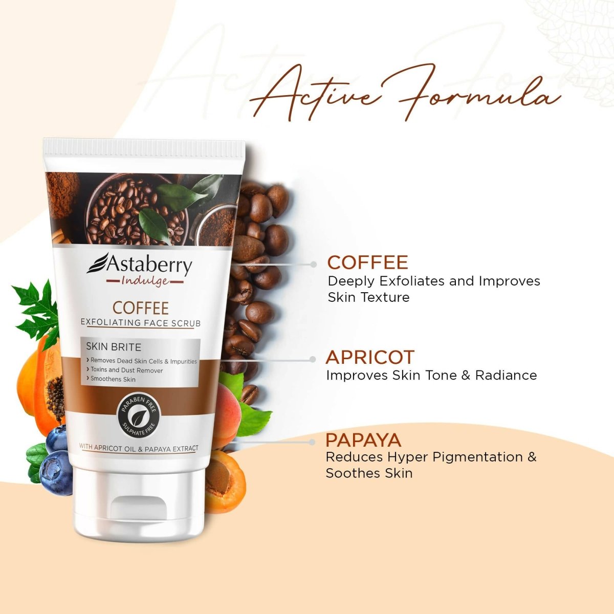 Astaberry Indulge Coffee Exfoliating Face Scrub | Grocsy