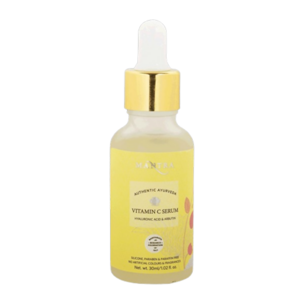 Mantra Herbal Vitamin C Serum With Hyaluronic Acid and Arbutin | Grocsy