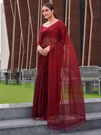 Tikhi Imli Striped Ready to Wear Saree | Grocsy