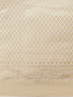 Saree Mall Cream-Coloured Zari Silk Blend Kanjeevaram Sarees | Grocsy