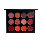 PAC Studio Retro Lip Palette X12 - Intense Color Payoff, Creamy & Highly Blendable, Semi Matte Finish | Grocsy
