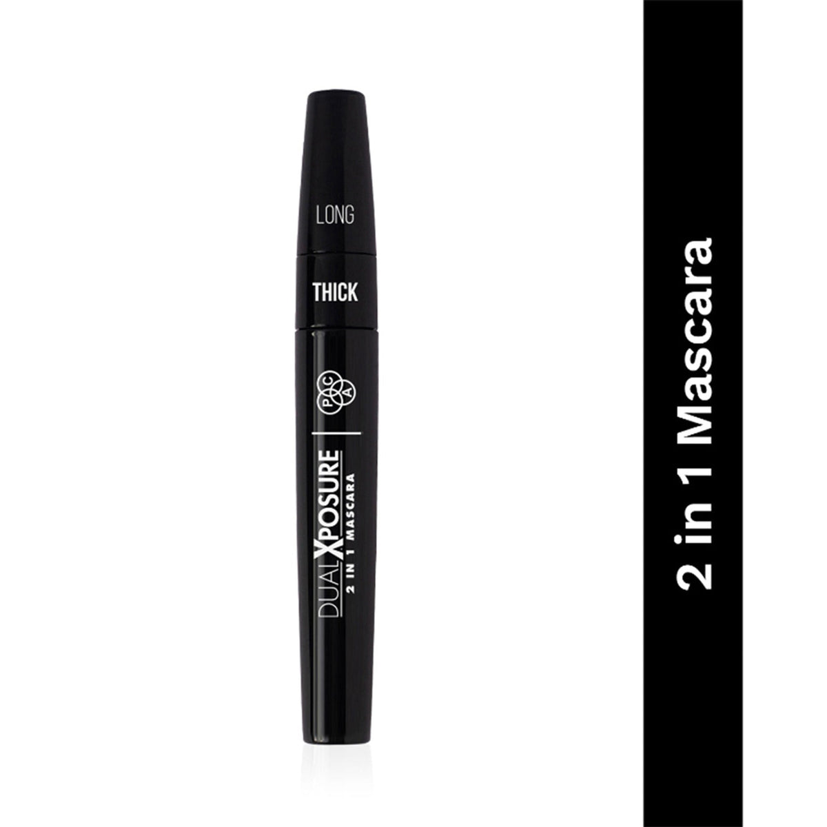 PAC Studio Dual Xposure Mascara - 2-in-1 Volumizing & Lengthening Mascara, Longlasting Clump Free | Grocsy