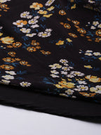 Souchii Women Black Floral Chiffon Maxi Dress | Grocsy
