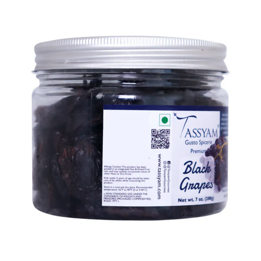 Tassyam Organics Exotic Dehydrated Black Grapes | Grocsy