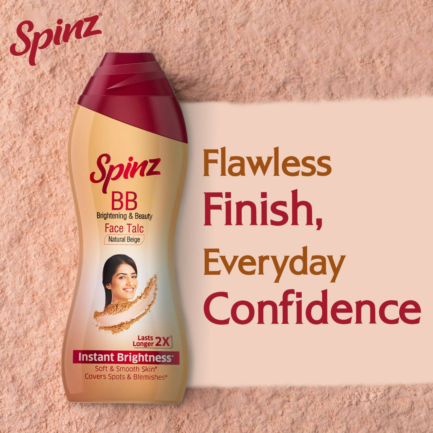 Spinz BB Brightening & Beauty Face Talc - Natural Beige | Grocsy