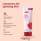 Plum Saffron & Papaya Glow Bright Gel Face Wash For Daily Use - Fights Dullness & Evens Skin Tone | Grocsy