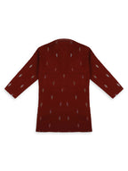 Joban Fashion Kids Island Traditional Ethnic Wear with Silk Sequence Embroidery Full Sleeves Kurta and Pyjama Set - Maroon | Grocsy