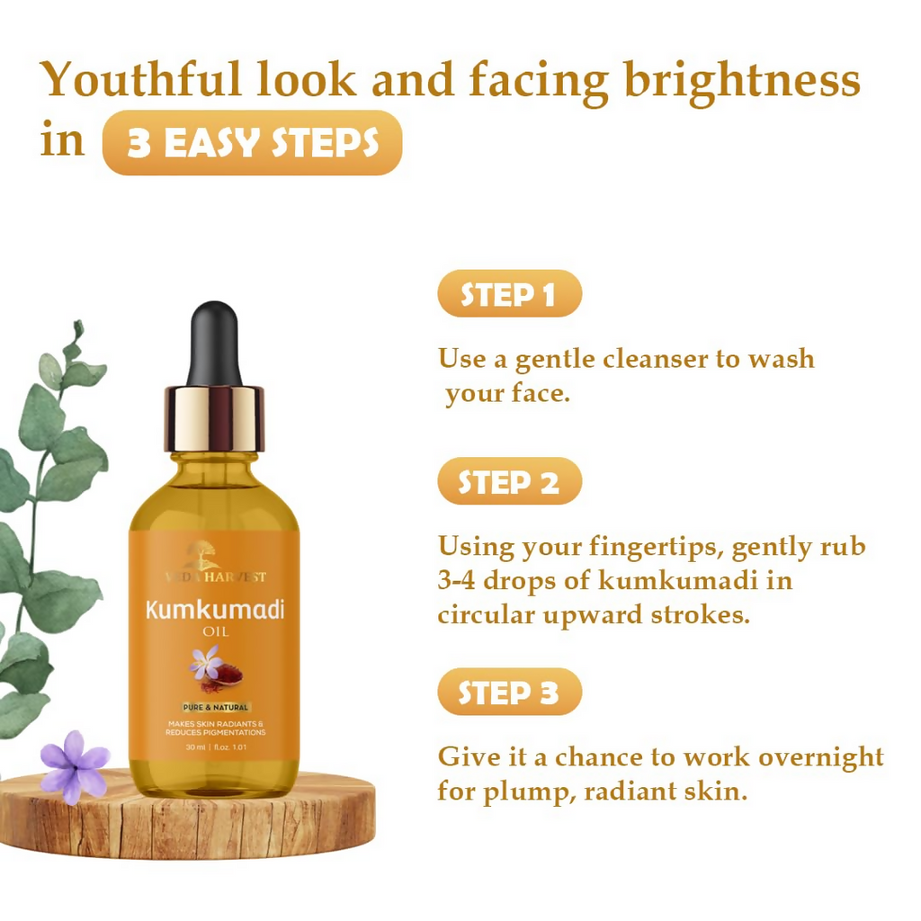 Veda Harvest Kumkumadi Oil For Glowing Skin | Grocsy