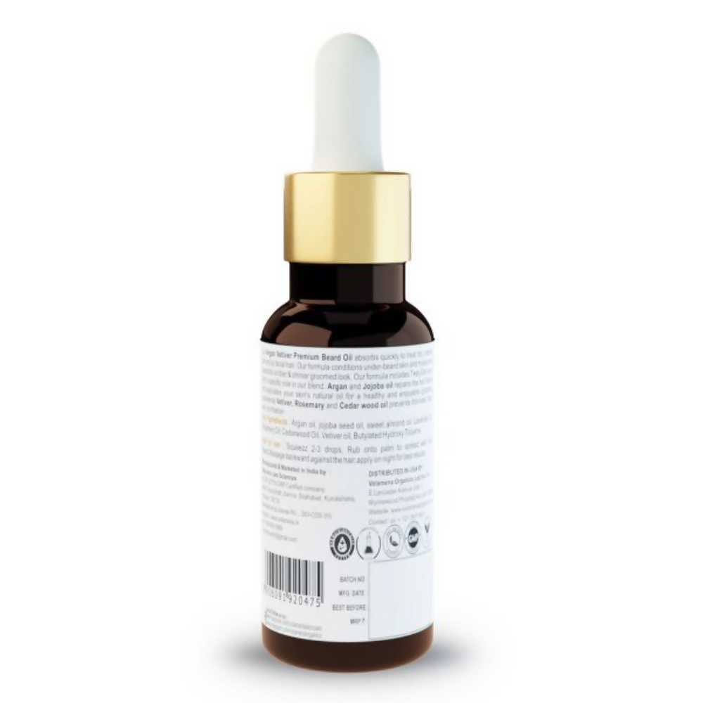 Volamena Argan & Vetiver Premium Beard Oil | Grocsy