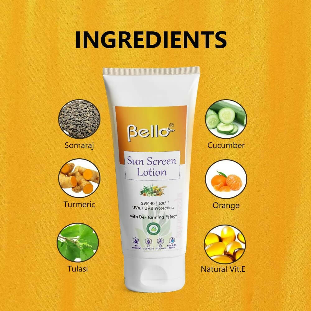Bello Herbals Sunscreen Lotion SPF 40 | Grocsy