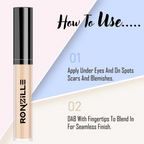 Ronzille Hd Finish Full Coverage Liquid Concealer - Medium Beige 02 | Grocsy
