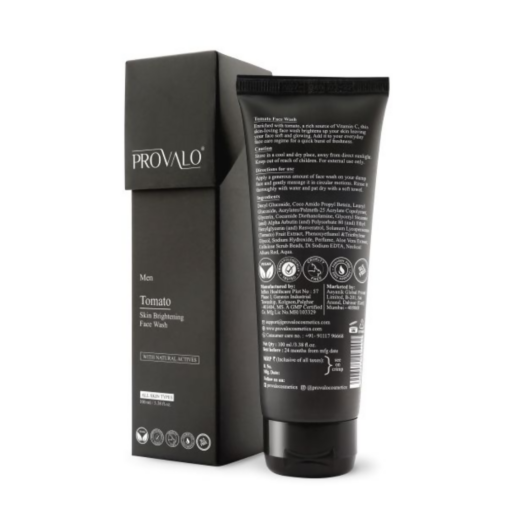 Provalo Tomato Skin Brightening Face Wash For Men | Grocsy