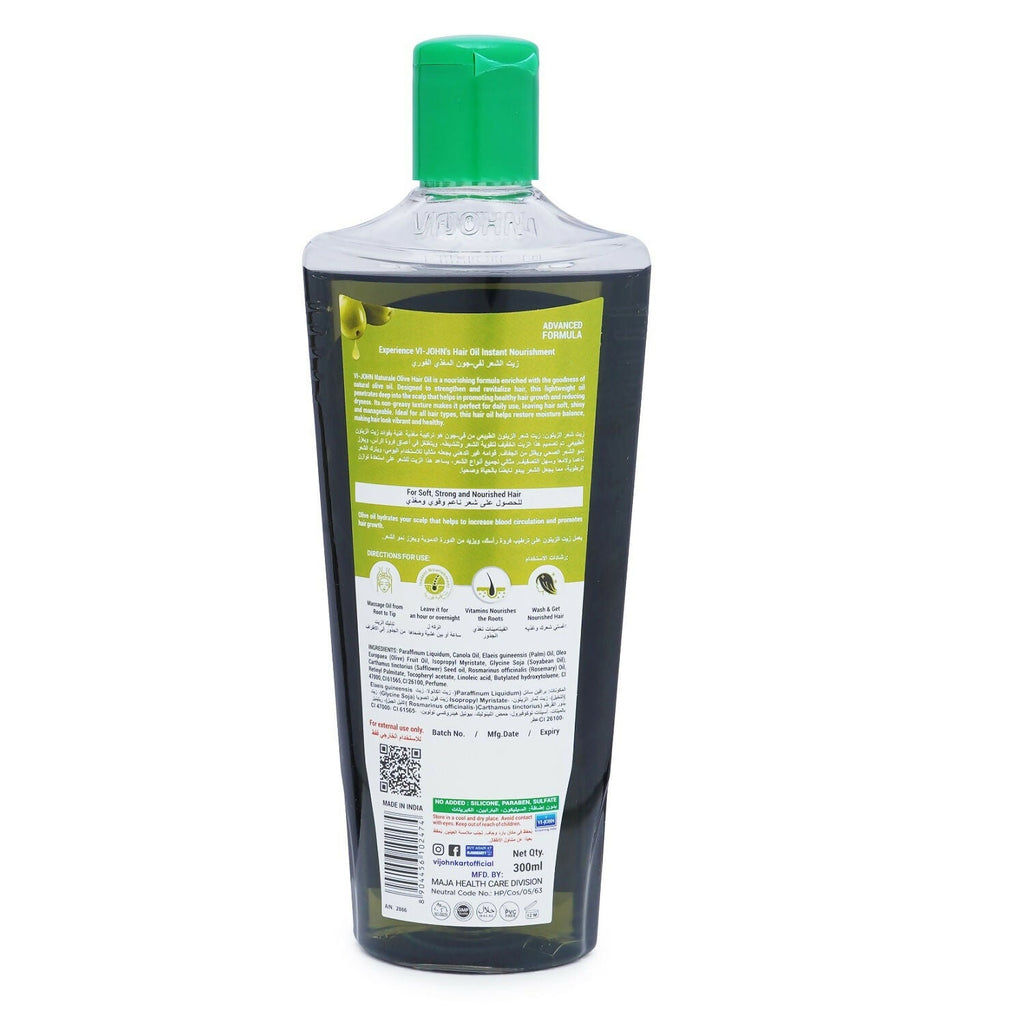 VI-JOHN Naturale Olive Enriched Hair Oil Nourish & Protect with Vitamin A.E & F | Grocsy