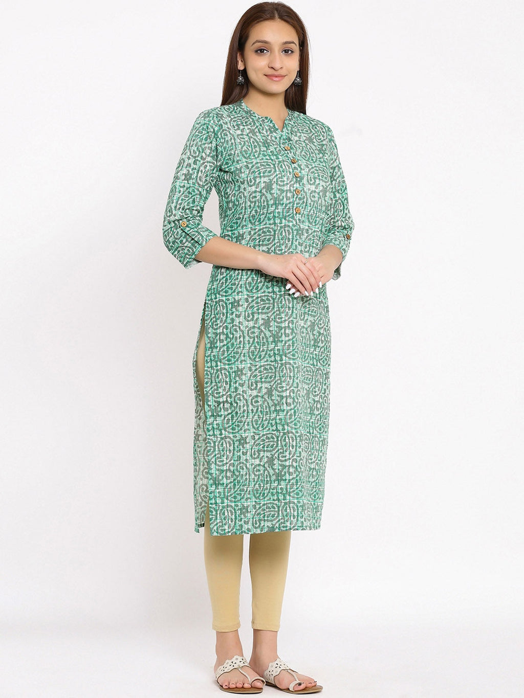 HERE&NOW Paisley Printed Straight Kurta | Grocsy